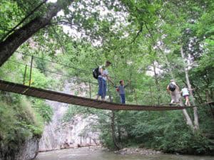 Father and Children Camp Bridges Relationships